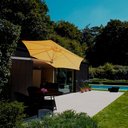 Ver imagem 4 de Ombrelone Parede 3m Estrutura Alumínio Cobertura Tecido Uv:camel/alumínio Anodizado Preto