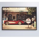 Ver imagem 6 de Quadro Carro Clássico Vermelho - 120x80 Cm - Adesivo Fotográfico
