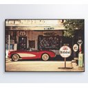 Ver imagem 1 de Quadro Carro Clássico Vermelho - 120x80 Cm - Adesivo Fotográfico
