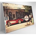 Ver imagem 4 de Quadro Carro Clássico Vermelho - 120x80 Cm - Adesivo Fotográfico