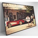 Ver imagem 5 de Quadro Carro Clássico Vermelho - 120x80 Cm - Adesivo Fotográfico