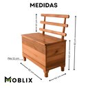 Ver imagem 4 de Caixa de Lenha com Encosto em Madeira Maciça Natural