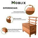 Ver imagem 3 de Caixa de Lenha com Encosto em Madeira Maciça Natural