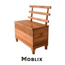 Ver imagem 5 de Caixa de Lenha com Encosto em Madeira Maciça Natural