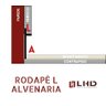 Rodapé Invertido Modelo L Alumínio Branco Fosco Altura 3cm Comprimento 3m - 4