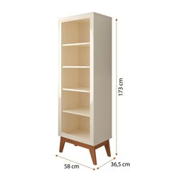 Estante Livreiro 4 Prateleiras com Pés em Mdf Versales - 4