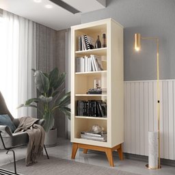 Estante Livreiro 4 Prateleiras com Pés em Mdf Versales - 2