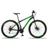 Bicicleta Aro 29 Quadro 17 Raider Sport 21 Marchas Garfo Rígido com Freio a Disco Mecânico Preto/Ver - 1