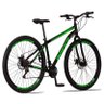 Bicicleta Aro 29 Quadro 17 Raider Sport 21 Marchas Garfo Rígido com Freio a Disco Mecânico Preto/Ver - 3
