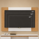 Ver imagem 2 de Painel para TV até 55" 147 cm - Branco c/ Detalhes Nas Laterais