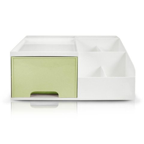 Organizador Multiuso de 1 Gaveta de Mesa Lifestyle Jacki Design Verde