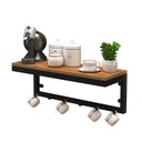 Ver imagem 3 de Prateleira Cantinho do Café Estilo Industrial 6 Ganchos