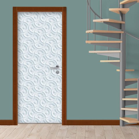 Adesivo de Porta - Abstrato 3d 4 - 103x213