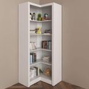Ver imagem 7 de Kit 2 Armários para Escritório com Armário Fechado e Armário de Canto Me4105 e Me4132 Branco