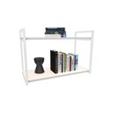 Ver imagem 2 de Nicho Industrial 2 Prateleiras Maldivas Ferro Branco Tampo Branco 80cm