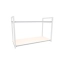 Ver imagem 1 de Nicho Industrial 2 Prateleiras Maldivas Ferro Branco Tampo Branco 80cm
