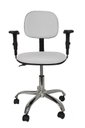 Ver imagem 2 de Cadeira Secretaria Bolt CR com Braco Regulavel - Couro Sintetico Corano - Branco