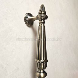 Puxador Duplo Porta Pivotante Correr Rústico Linea Bronze Antigo 450mm - 2
