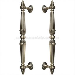 Puxador Duplo Porta Pivotante Correr Rústico Linea Bronze Antigo 450mm - 1