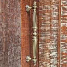 Puxador Duplo Porta Pivotante Correr Rústico Linea Bronze Antigo 450mm - 3