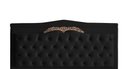 Ver imagem 1 de Cabeceira de Cama Box Painel Helena Queen 160 Cm Retro Capitonê Botão Encapados Suede Preto Eli Móve