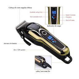 Maquina Cortar Cabelo sem Fio Turbo Profissional Kemei - 3