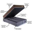 Ver imagem 5 de Base Box Baú Bipartido King 193x203 Suede Cinza com Colchão Relax Adorabile Molas Ensacadas