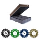 Ver imagem 6 de Base Box Baú Bipartido King 193x203 Suede Cinza com Colchão Relax Adorabile Molas Ensacadas