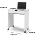 Ver imagem 2 de Mesa de Computador Verona com Rodizio Branco - Comprar Moveis em Casa