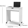 Mesa de Computador Verona com Rodizio Branco - Comprar Moveis em Casa - 2