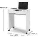 Ver imagem 2 de Mesa de Computador Verona com Rodizio Branco - Comprar Moveis em Casa