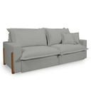 Ver imagem 2 de Sofá Retrátil e Reclinável Dubai com Molas Ensacadas, 2,10m. (cinza).