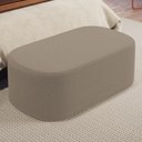 Ver imagem 2 de Puff Decorativo Orgânico para Living Quarto 100cm Doha W01 Bouclê Bege - Lyam Decor