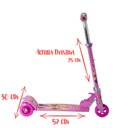 Ver imagem 4 de Patinete Infantil de Ferro 50 kg Menina 3 4 5 6 7 Anos idade