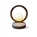 Ver imagem 1 de Luminária Arc Wood de Mesa com Globo de Vidro - Ofertamo