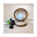 Ver imagem 2 de Luminária Arc Wood de Mesa com Globo de Vidro - Ofertamo