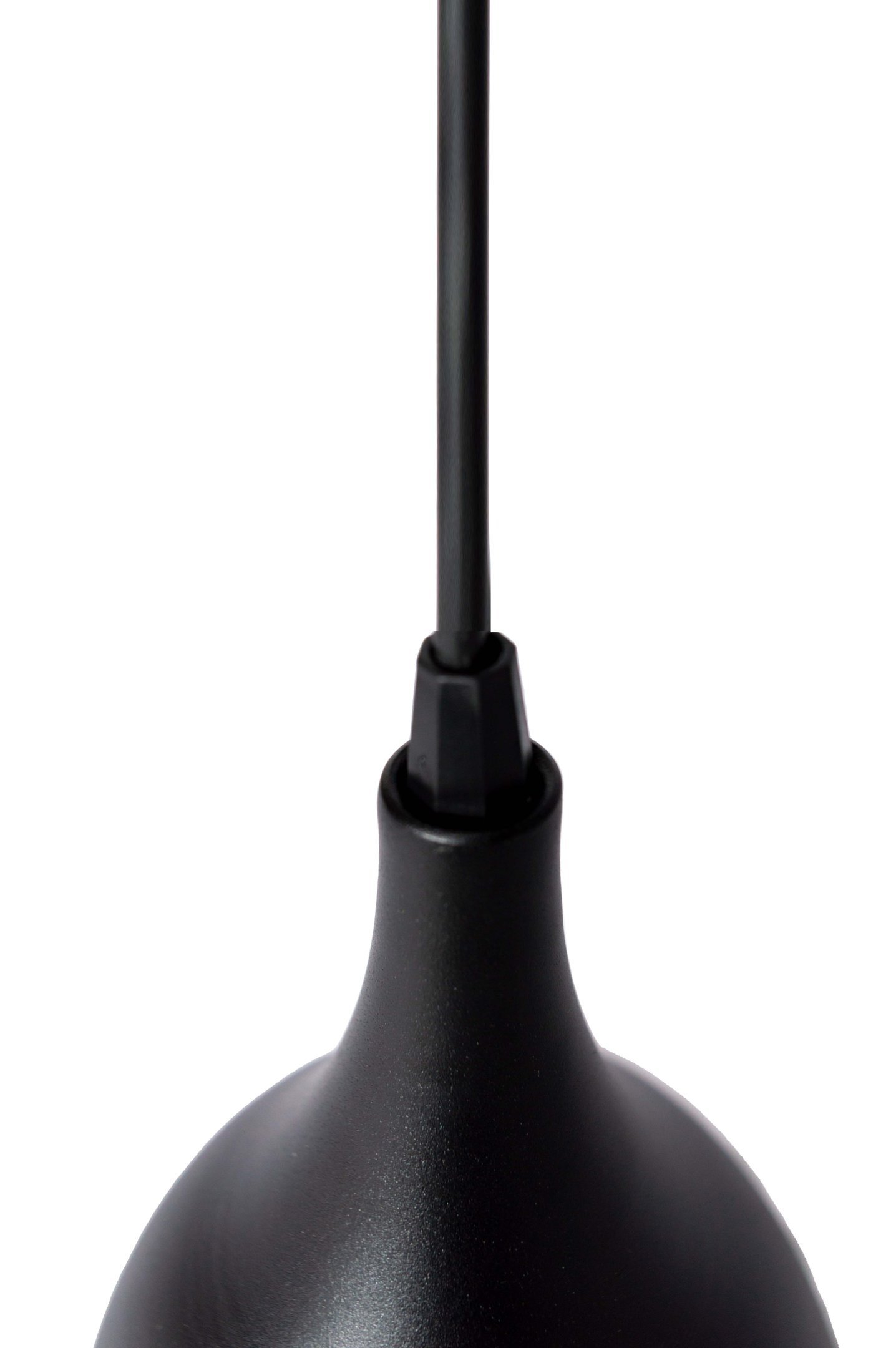 Pendente Alumínio Gota Preto c/ Cobre Tiplo na Canopla Retangular de 45cm Preta - 4