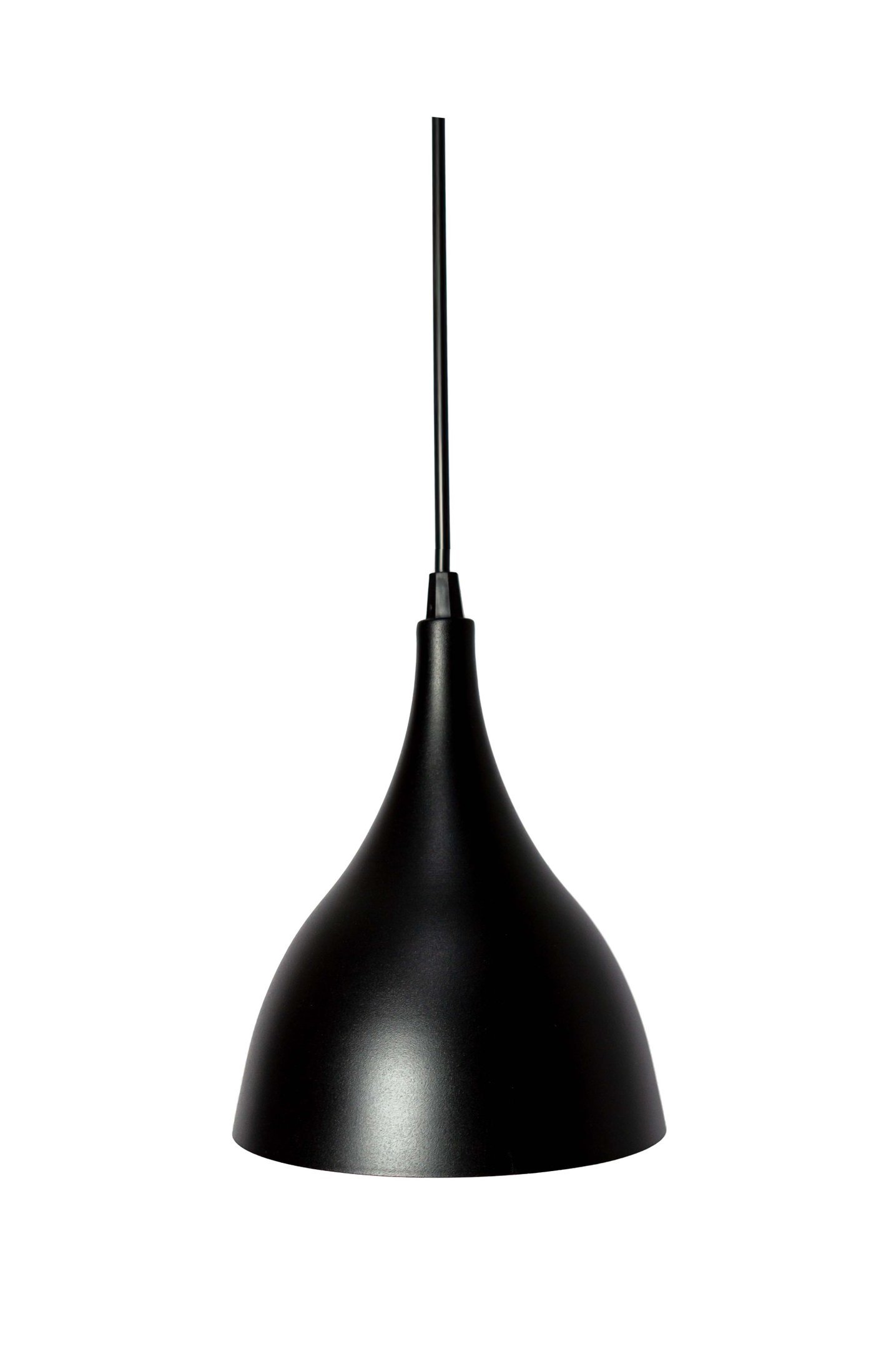 Pendente Alumínio Gota Preto c/ Cobre Tiplo na Canopla Retangular de 45cm Preta - 3