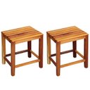Ver imagem 1 de Kit 2 Banquetas Baixa Ripada Madeira Maciça