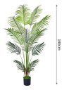 Ver imagem 2 de Palmeira Areca Artificial Planta com Folhagem Realista 1.40m Verde