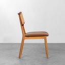 Ver imagem 5 de Conjunto Mesa de Jantar Square Redonda Louro Freijó - 88cm + 2 Cadeiras Lalá Encosto Palha Creme - C
