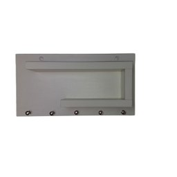 Porta Chaves Organizador com Prateleiras Clássico de Parede - Branco - 1