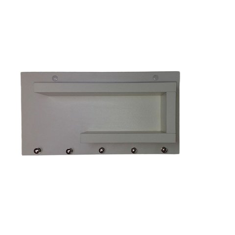 Porta Chaves Organizador com Prateleiras Clássico de Parede - Branco