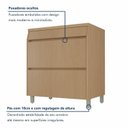 Ver imagem 6 de Balcão 1 Portas 1 Gaveta 80cm 100% MDF Simone Mendes Marrom/Carvalho