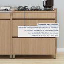 Ver imagem 5 de Balcão 1 Portas 1 Gaveta 80cm 100% MDF Simone Mendes Marrom/Carvalho