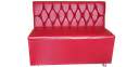 Ver imagem 2 de Poltrona Sofa Booth 110cm Capitone a Mão Vermelho Sku18 o Rei Das Poltronas