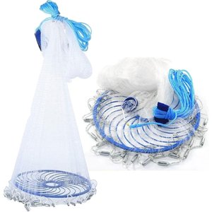 Rede Pesca Chinesa Tarrafa Disco 3 Metros Pescaria Mar Peixe Multifilamento Lambari Tilapia Robalo T