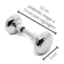 Ver imagem 2 de Maçaneta para Porta Fechadura Modelo Bola Cromada Universal