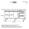 Gabinete de Cozinha para Pia 180 em Aço Gaia 3 Portas Branco - Cozimax - 7