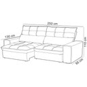 Ver imagem 5 de Sofá Retrátil Reclinável para Sala 3 Lugares 250cm Asaph F04 Veludo Terracota - Lyam Decor